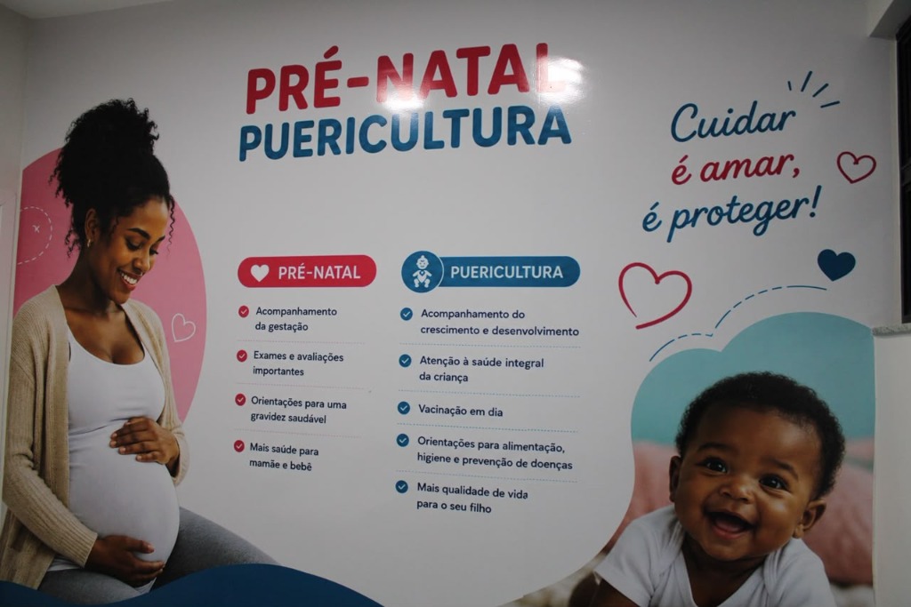 Painel informativo sobre Pré-natal e Puericultura